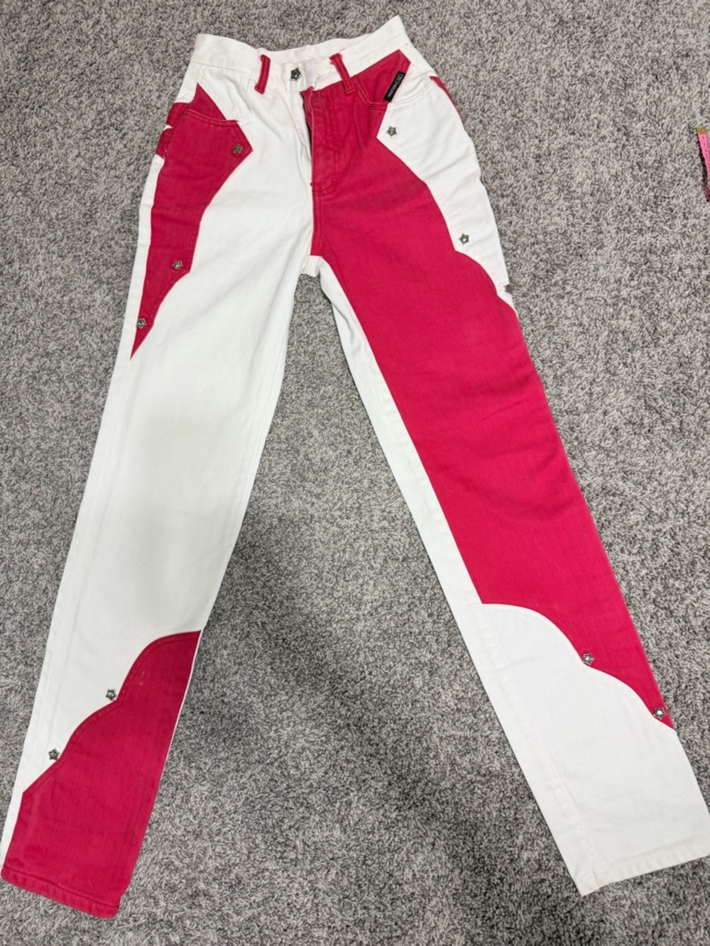 Vintage western ethnics white/red star jeans - Picture 2 of 8